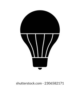 Led light bulb flat icon isolated on white background. Vector illustration