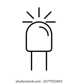 Led light bulb icon Flat illustration sign
