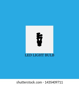 led light bulb icon sign signifier vector