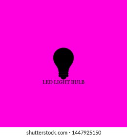 led light bulb icon sign signifier vector