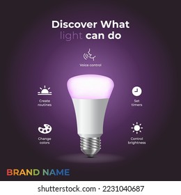 Fondo de la idea de la bombilla de luz