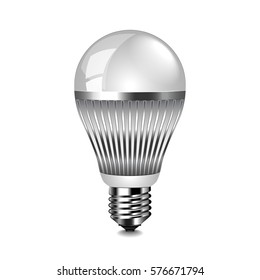 LED light bulb isolated photo-realistic vector illustration