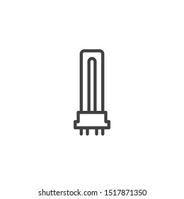 led light bulb line icon. linear style sign for mobile concept and web design. Lamp outline vector icon. Symbol, logo illustration. Vector graphics