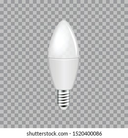 Led light bulb mock up. Realistic electric bulb for your design