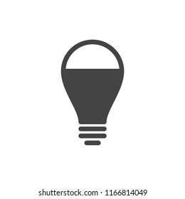 Led light bulb vector icon