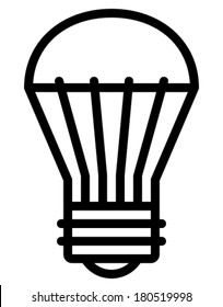 LED Light Bulb Vector Icon