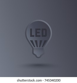 led light bulb vector icon