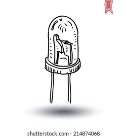   Led light bulb, vector illustration