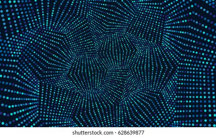 Led light digital Pattern. Colorful abstract background with dots. Disco wall.