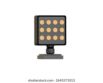 led light icon 3d illustration render