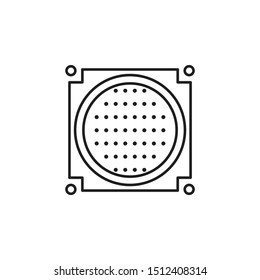 Led light icon. The element of party lighting, thin line icon