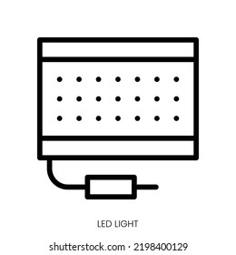 led light icon. Line Art Style Design Isolated On White Background