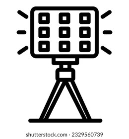 Led light icon outline vector. Man model. Art session
