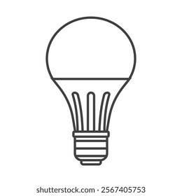led light icon vector line illustration