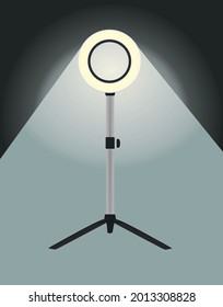 Led light for mobile phones. vector
