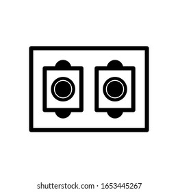 LED light strip icon. Vector illustration in black