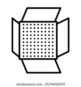 Led light Vector Line Icon Design