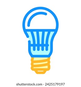 led iluminación energía color icono vector. led iluminación energía signo. símbolo aislado ilustración