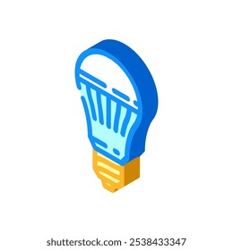 Icono isométrico de conservación de energía de iluminación led. Vector de conservación de energía de iluminación led. ilustración de símbolo aislado
