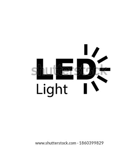 LED logo on white background, vector illustration. Isolated