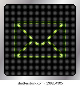 Led message icon / button - graphic design element