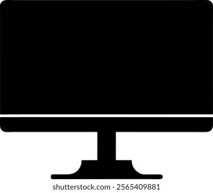  Led monitor silhouette isolated on white background. Monitor led sign vector illustration design