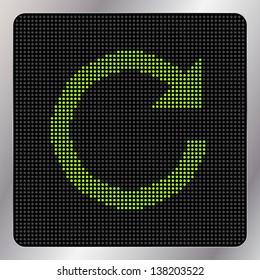 Led multimedia refresh icon / button - graphic design element