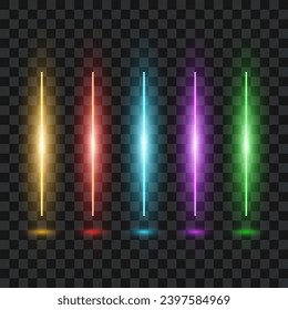 Luces de neón, ilustración vectorial.