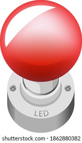 LED object cartoon style isolated on white background illustration