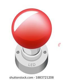 LED object cartoon style isolated on white background illustration