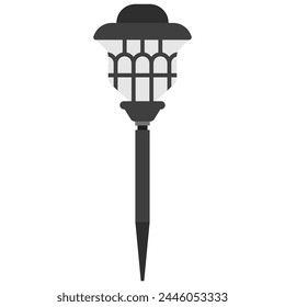 Led outdoor garden decoration lamp vector cartoon illustration isolated on a white background.