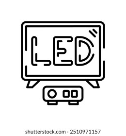 LED-Umrisssymbol, Vektorgrafik