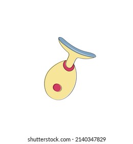 LED Photon light therapy neck face beauty device. Anti-age gadget. Skin tighten, reduce double chin tool. Massager for beauty youth and health. Sketch vector illustration