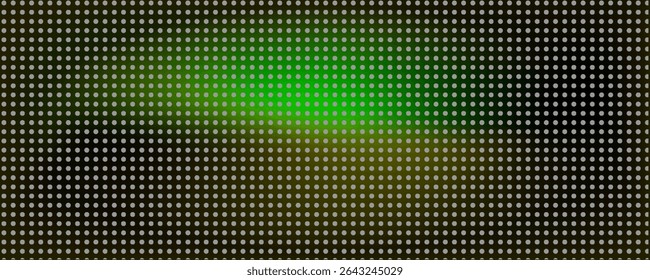 Exibição de tela de pixel conduzida com pontos azuis e roxos brilhantes formando fundo de parede digital. Padrão de tecnologia futurista para paredes de vídeo, apresentações ou publicidade eletrônica.