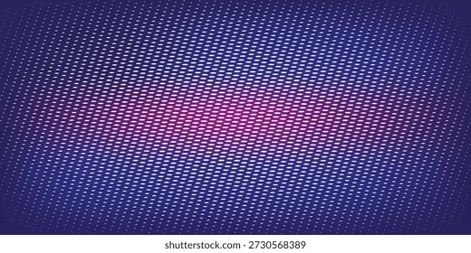 Pantalla de píxeles led con puntos azules y púrpuras brillantes que forman fondo de pared digital. Video Patrón de tecnología futurista para paredes, presentaciones o publicidad electrónica. Panel de visualización de TV