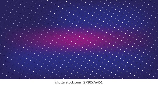 Exibição de tela de pixel conduzida com pontos azuis e roxos brilhantes formando fundo de parede digital. Padrão de tecnologia futurista para paredes de vídeo, apresentações ou publicidade eletrônica. Painel de exibição de TV