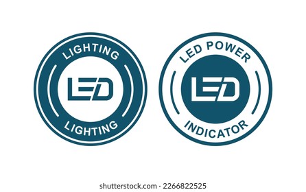 LED power indicator badge logo design. Suitable for product label