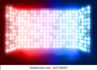 Led projection screen. Display pixels. Colorful abstract background. Light show on the stage. Vector illustration.