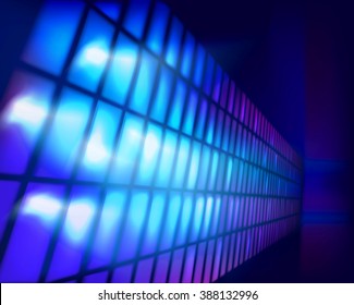 Led projection screen. Vector illustration.