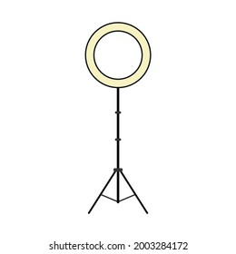 LED-Ring für Fotografie, Symbol auf weißem Hintergrund