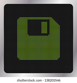 Led save icon / button - graphic design element