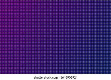 Led screen. Dot RGB Background television. Vector stock illustration.