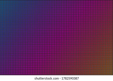 Led screen. Dot RGB Background television. Vector stock illustration.