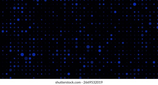 Led screen light background texture with pixel pattern. Digital tv display wall panel in blue, pink and purple gradient. Abstract bright television videowall grid vector design template with circle