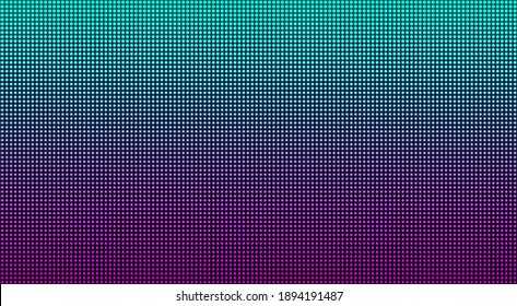 Led Screen. Pixel Texture. TV Background. Lcd Monitor With Dot. Digital Display. Electronic Diode Effect. Blue Pink Television Videowall. Projector Grid Template With Bulbs. Vector Illustration