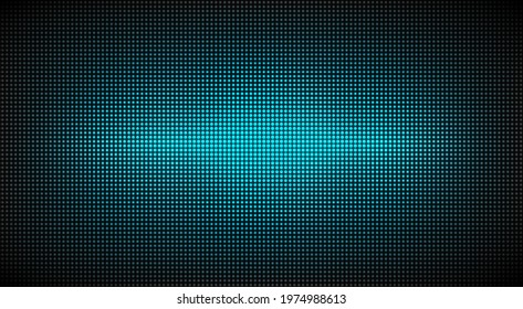Led Screen Texture. Lcd Monitor. Analog Digital TV Display. Turquoise Television Videowall. Electronic Diode Effect. Projector Grid Template. Vector Illustration.