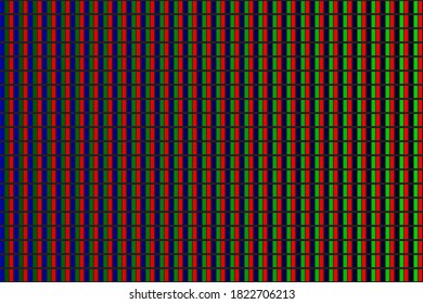 led screen texture. lcd panel pattern. RGB Screen dots seamless pattern. Analog display television. Vector illustration