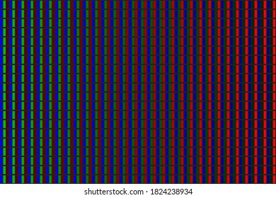 led screen texture. lcd panel pattern. RGB Screen dots seamless pattern. Analog display television. Vector illustration