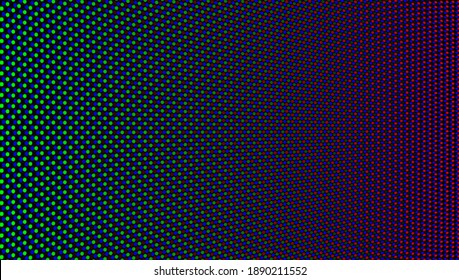 Led screen texture. Pixel digital display. Lcd monitor with dots. Projector grid template. TV electronic videowall with bulbs. Television background. Technology diode effect. Vector illustration