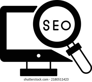 LED with SEM Text vector icon design, Digital Marketing symbol, Search Engine Optimization Sign, SEO and SMM stock illustration, website ranking Concept